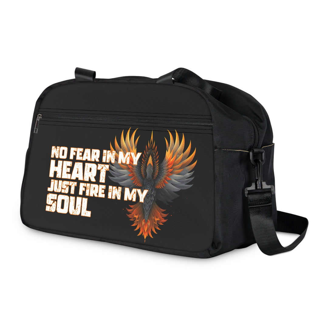 Forged Grit Phoenix Gym Bag – “No Fear in My Heart, Just Fire in My Soul”