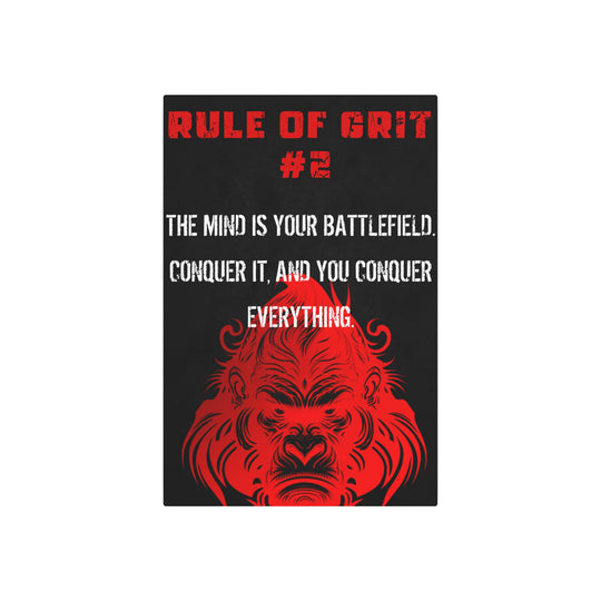 Rule of Grit #2 - Metal Art Sign