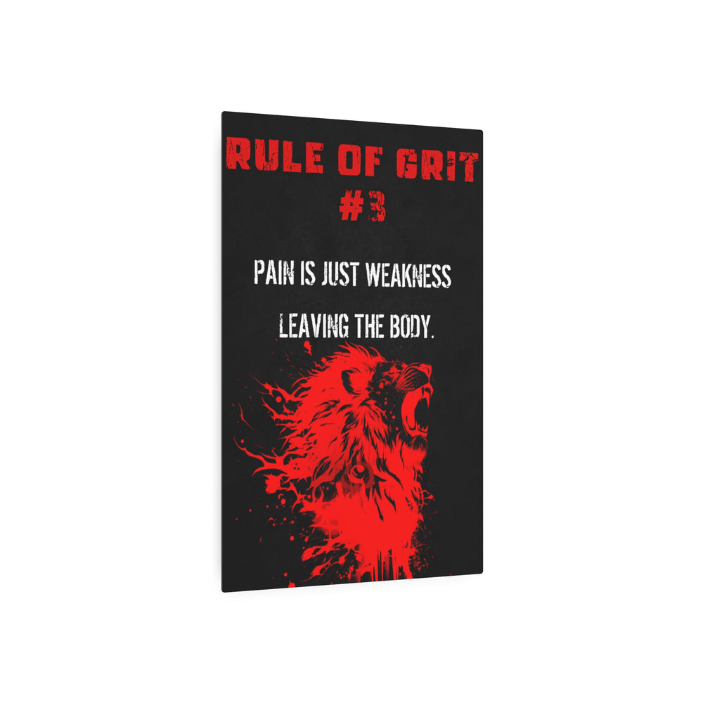 Rule of Grit #3 - Metal Art Sign