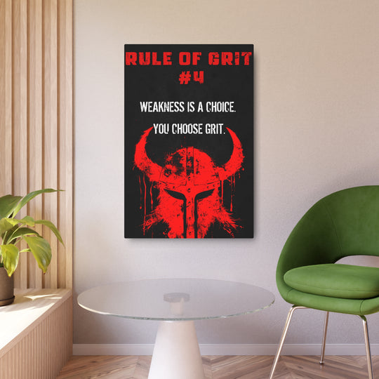 Rule of Grit #4 - Metal Art Sign