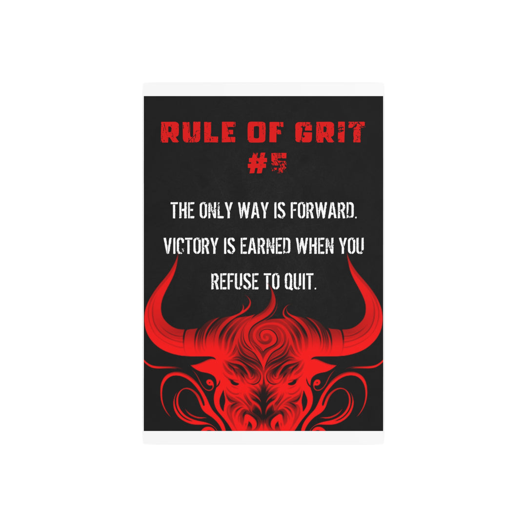 Rule of Grit #5 - Metal Art Sign