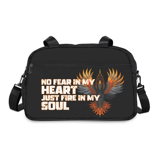Forged Grit Phoenix Gym Bag – “No Fear in My Heart, Just Fire in My Soul”