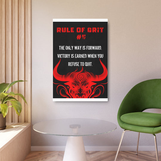 Rule of Grit #5 - Metal Art Sign