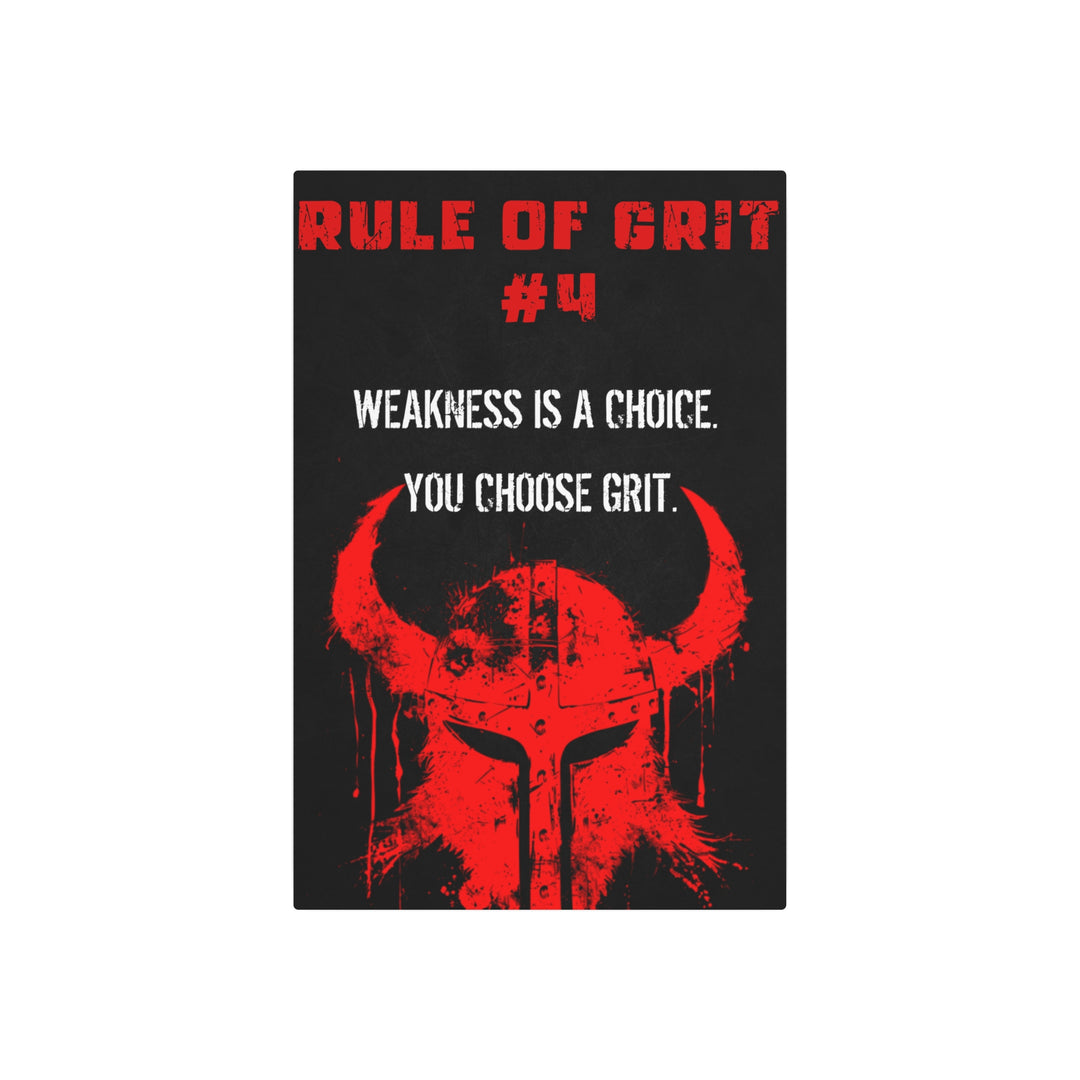 Rule of Grit #4 - Metal Art Sign