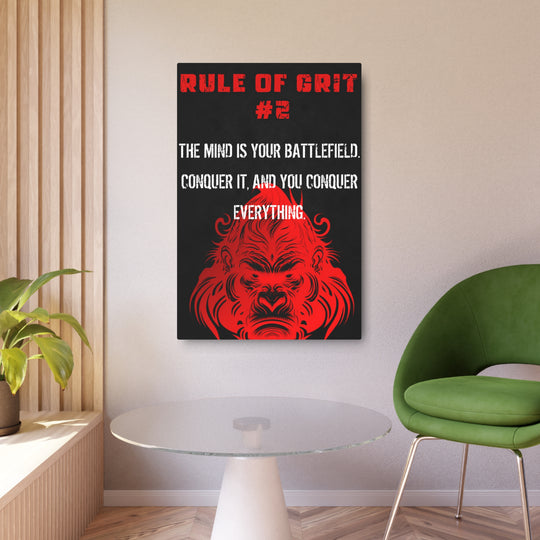 Rule of Grit #2 - Metal Art Sign