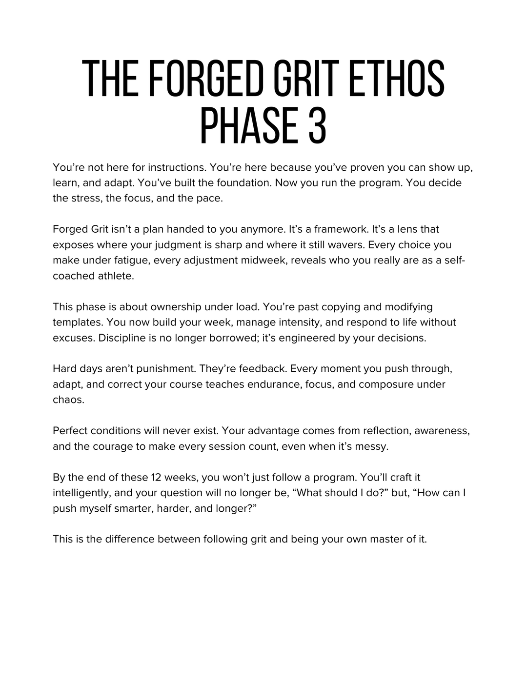 Forged Foundations: 5-Day Advanced Training Journal