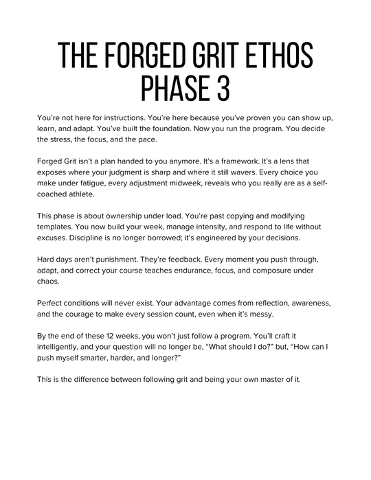 Forged Foundations: 5-Day Advanced Training Journal