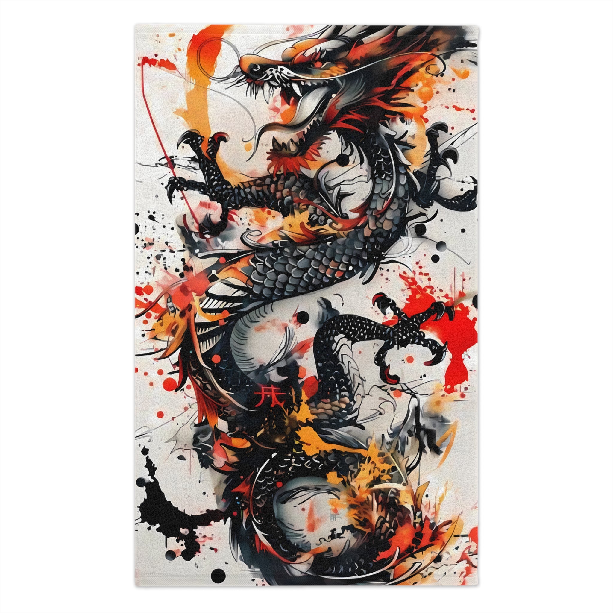 Graffiti Dragon Gym Towel