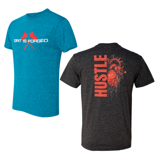 Hustle & Heart - Tri-Blend Crew Tee